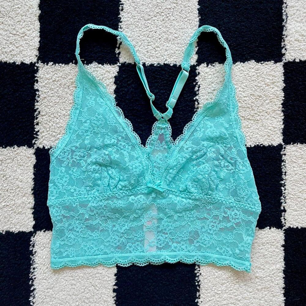 Victoria’s Secret Blue Lace Longline Bralette S